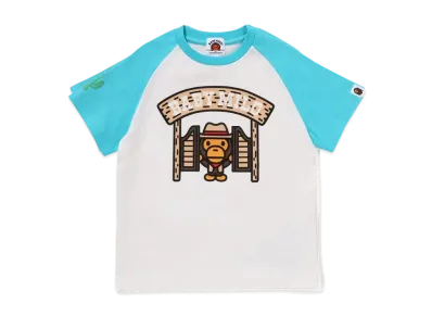 A BATHING APE Baby Milo Western Tee "Sax"