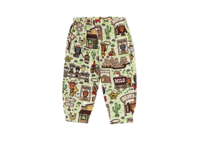 A BATHING APE Baby Milo Western Pattern Baby Pants "Multi"