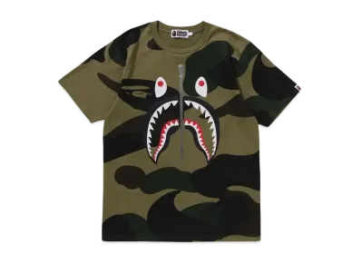 A BATHING APE Giant 1St Camo Shark Tee "Green"