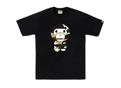 A BATHING APE Giant 1St Camo Big Baby Milo Tee "Black/Yellow"