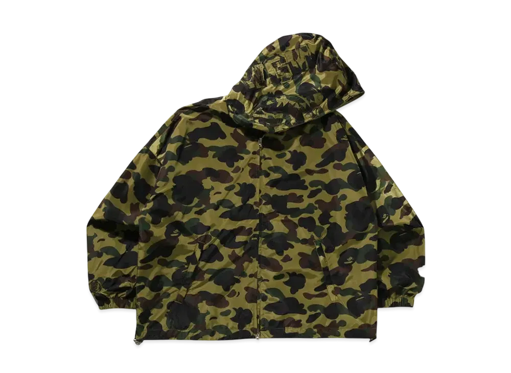 A BATHING APE 1St Camo Jacquard Shark Full Zip Jacket "Green"