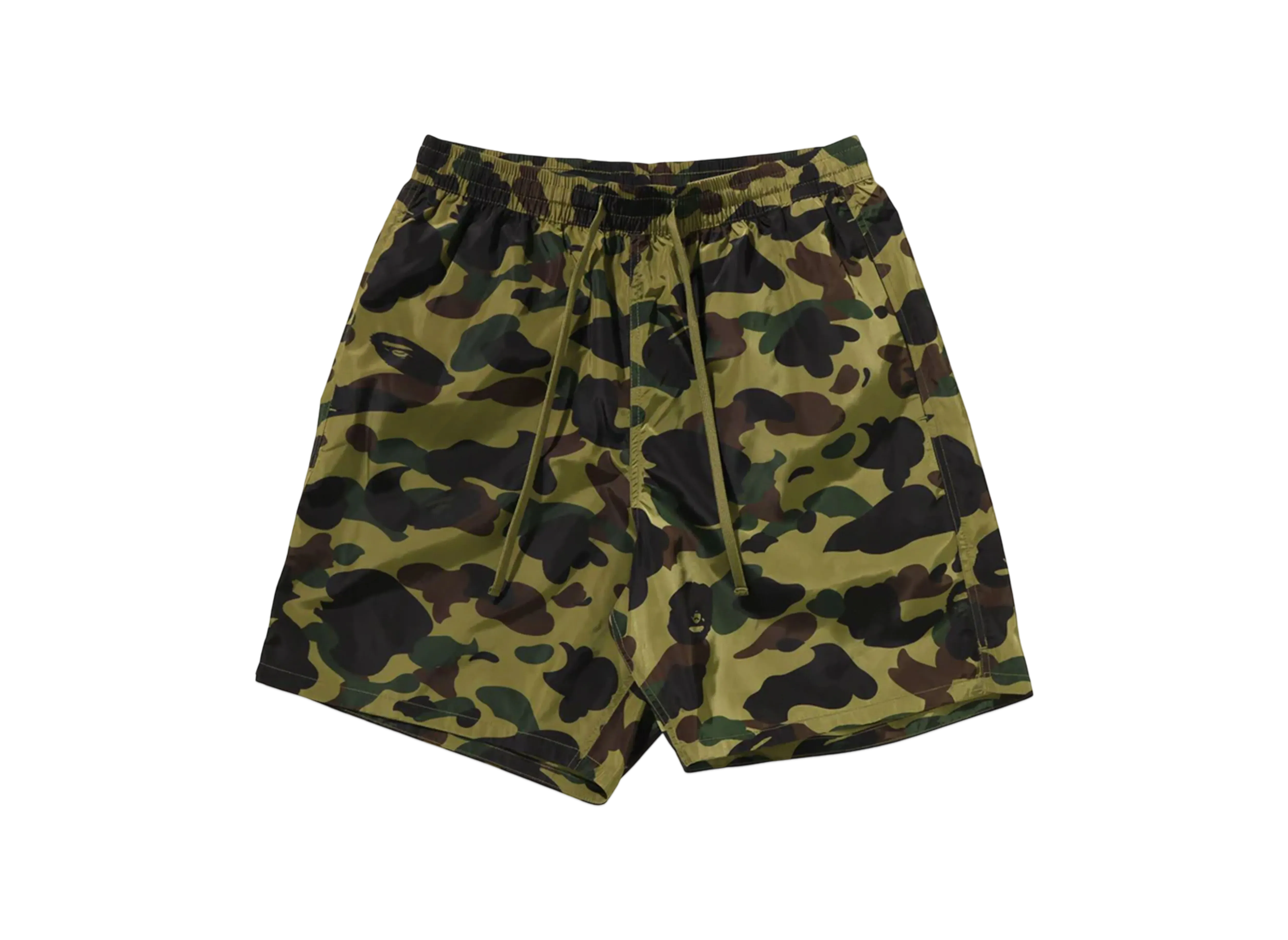 A BATHING APE 1St Camo Bathing Ape Logo Shorts "Green"