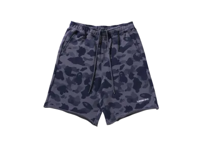A BATHING APE 1St Camo Heavy Washed Relaxed Fit Sweat Shorts "Charcoal"