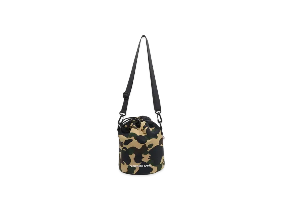 A BATHING APE 1St Camo Drawstring Bag "Yellow"