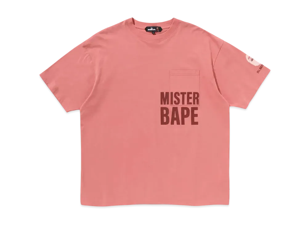 A BATHING APE Print Pocket Tee "Pink"