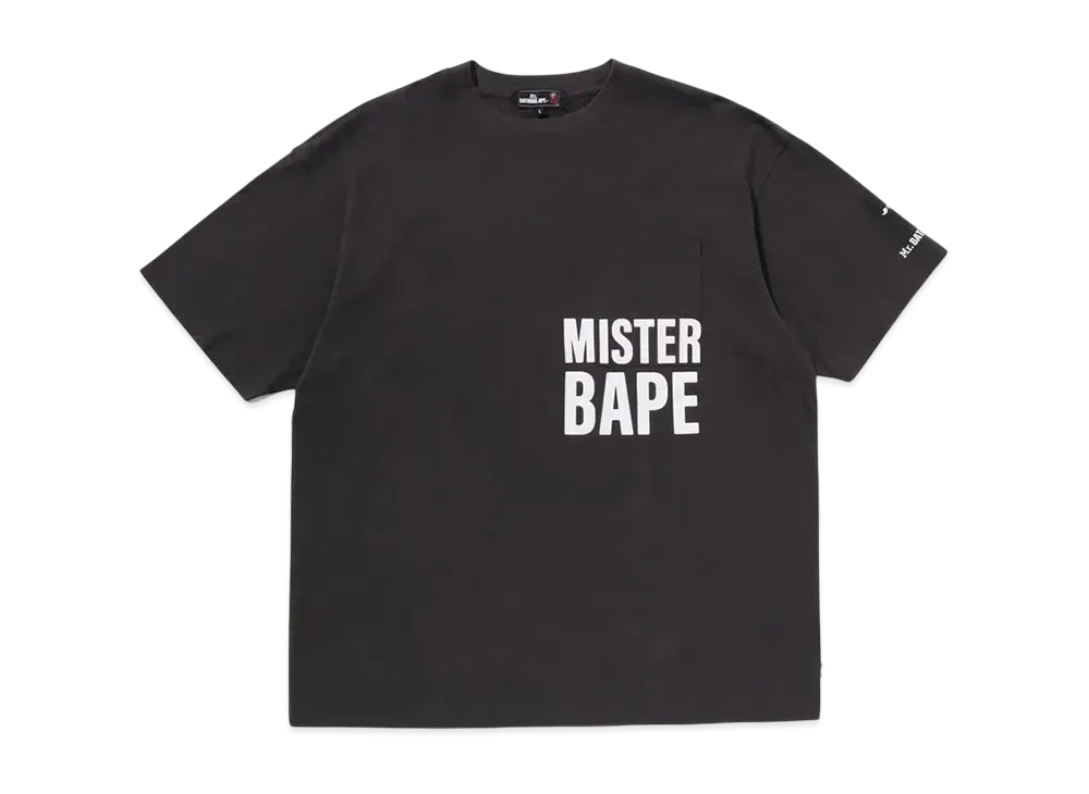 A BATHING APE Print Pocket Tee "Black"