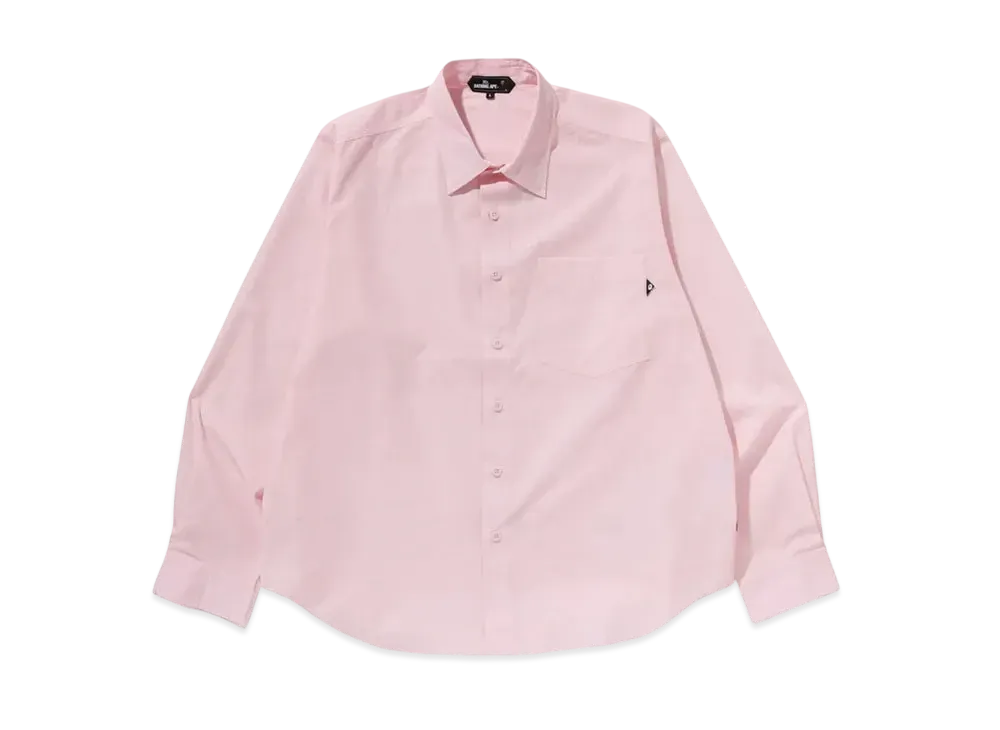 A BATHING APE Plain Dress Shirt "Pink"