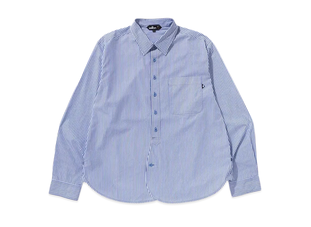 A BATHING APE Stripe Shirt "Blue"