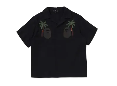 A BATHING APE Embroded Casual Ss Shirt "Black"