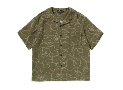A BATHING APE Printed Casual Ss Shirt "Beige"
