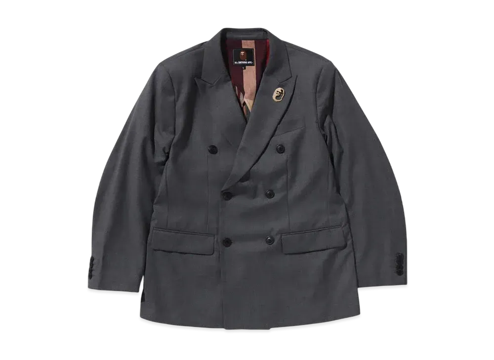 A BATHING APE Double Breast Blazer "Gray"