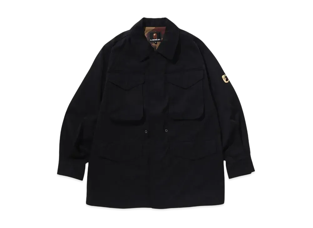 A BATHING APE Military Shirt Jacket "Black"
