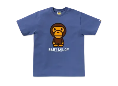 A BATHING APE Baby Milo Tee "Navy"