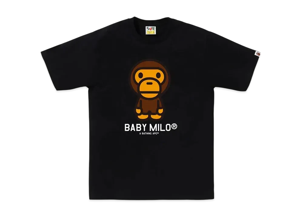 A BATHING APE Baby Milo Tee "Black"