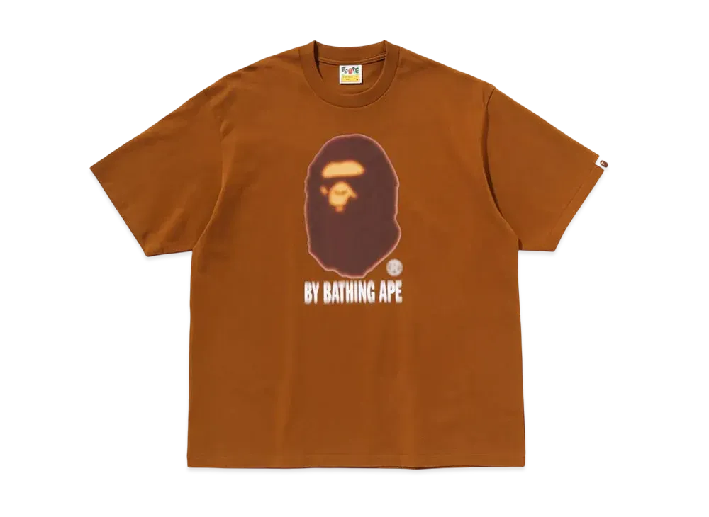 A BATHING APE Blur By Bathing Ape Relaxed Fit Tee "Brown"