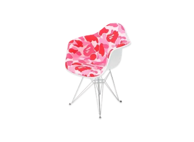 A BATHING APE x Modernica ABC Camo Upholstered Arm Shell Eiffel "Pink"