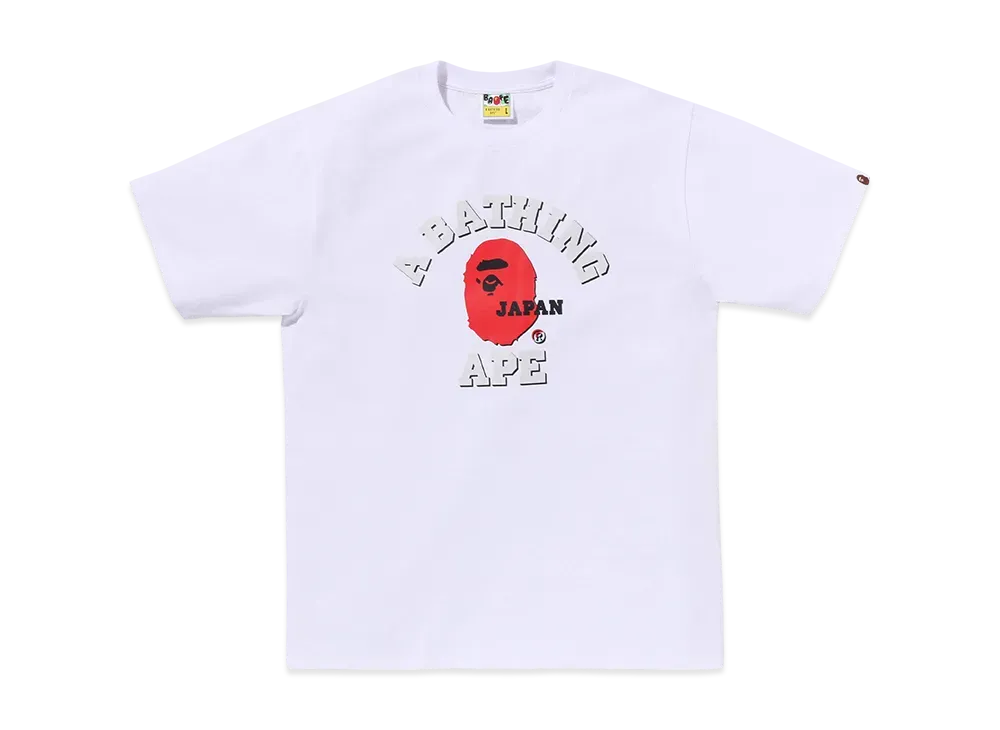 A BATHING APE Japan College Tee "White"