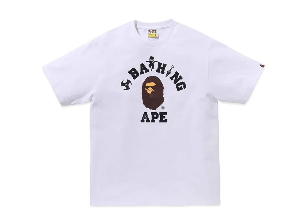 A BATHING APE Ninja College Tee "White"