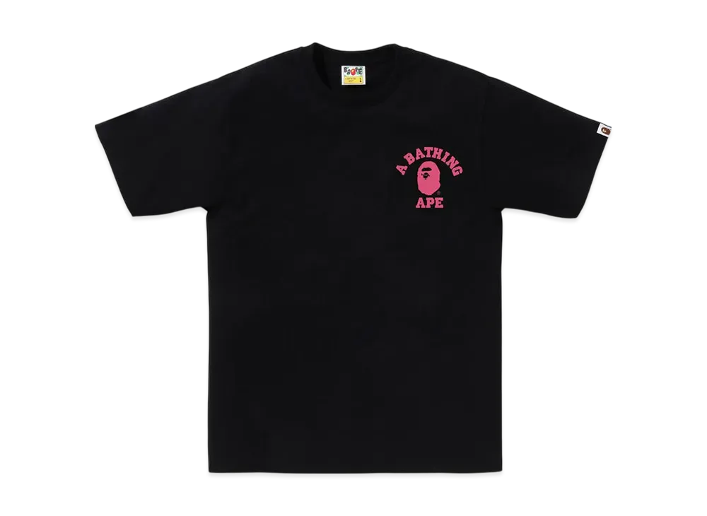 A BATHING APE ABC Camo College Ats Tee "Black/Pink"