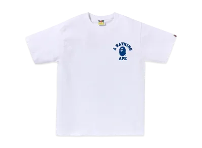 A BATHING APE ABC Camo College Ats Tee "White/Blue"