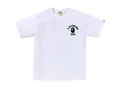 A BATHING APE ABC Camo College Ats Tee "White/Green"