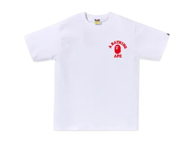 A BATHING APE ABC Camo College Ats Tee "White/Pink"