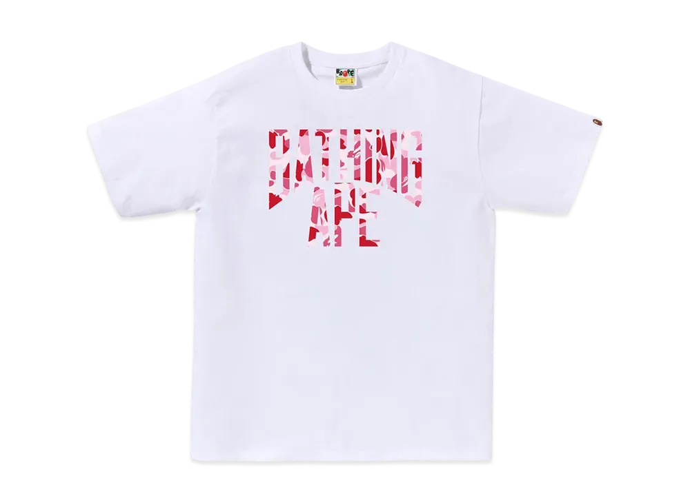 A BATHING APE ABC Camo Nyc Logo Tee "White/Pink"