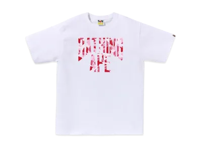 A BATHING APE ABC Camo Nyc Logo Tee "White/Pink"