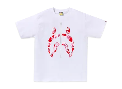 A BATHING APE ABC Camo Shark Tee "White/Pink"