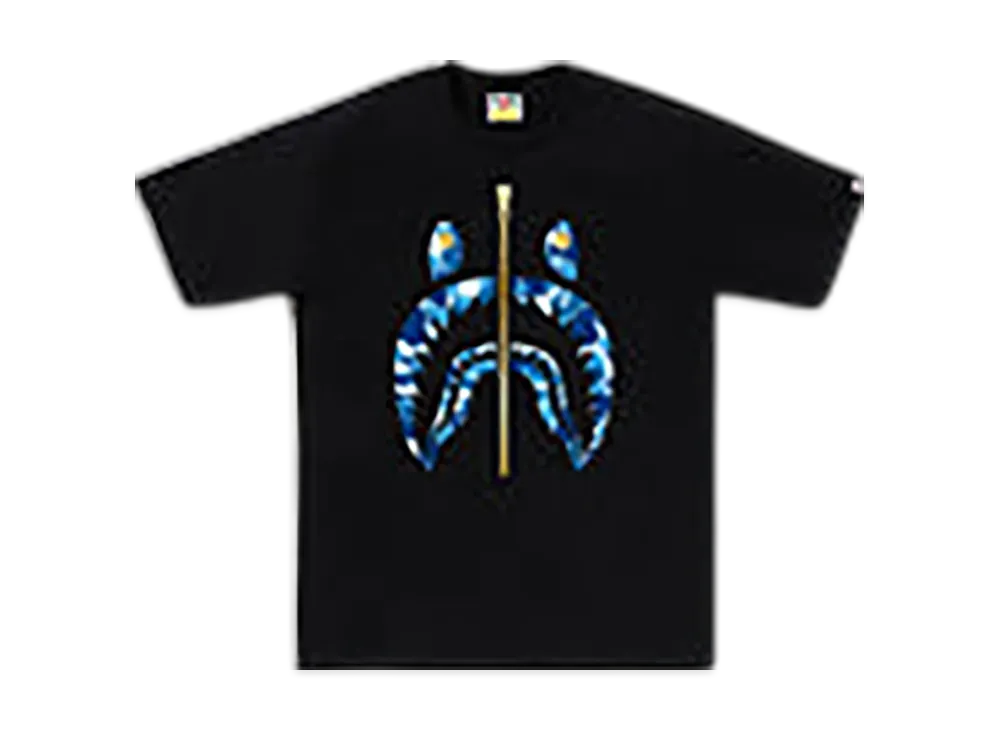 A BATHING APE ABC Camo Shark Tee "Black/Blue"