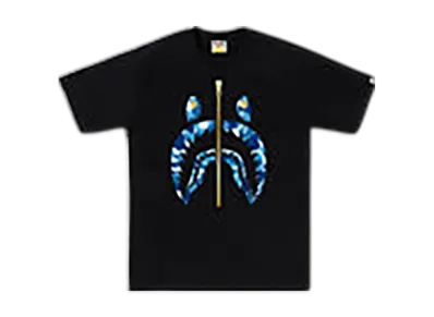 A BATHING APE ABC Camo Shark Tee "Black/Blue"