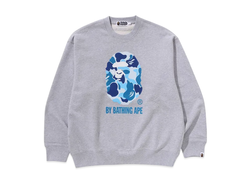A BATHING APE ABC Camo Ape Head Relax Fit Crewneck Sweatshirt "Gray"