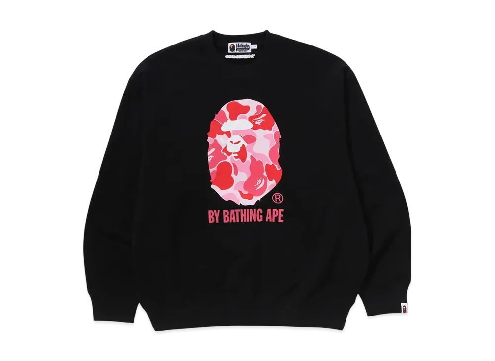 A BATHING APE ABC Camo Ape Head Relax Fit Crewneck Sweatshirt "Black"