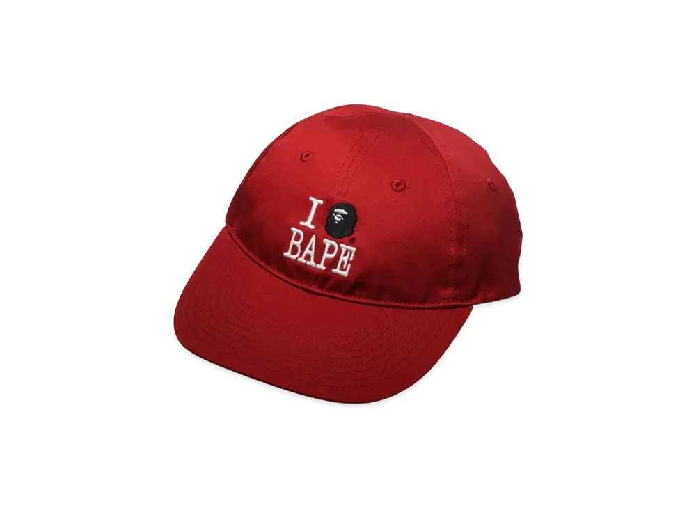 A BATHING APELogo Cotton Twill Cap "Red"