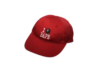 A BATHING APELogo Cotton Twill Cap "Red"