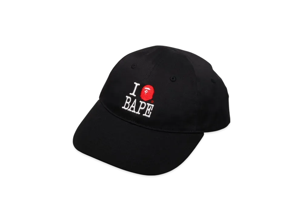 A BATHING APELogo Cotton Twill Cap "Black"