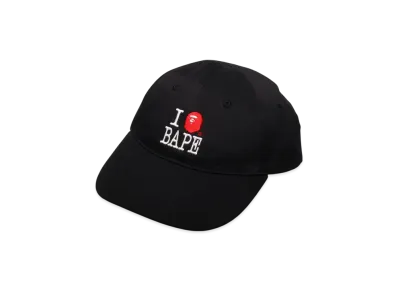 A BATHING APELogo Cotton Twill Cap "Black"