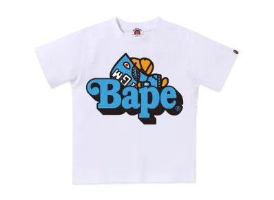 A BATHING APEShark Milo On Bape Tee "Blue"