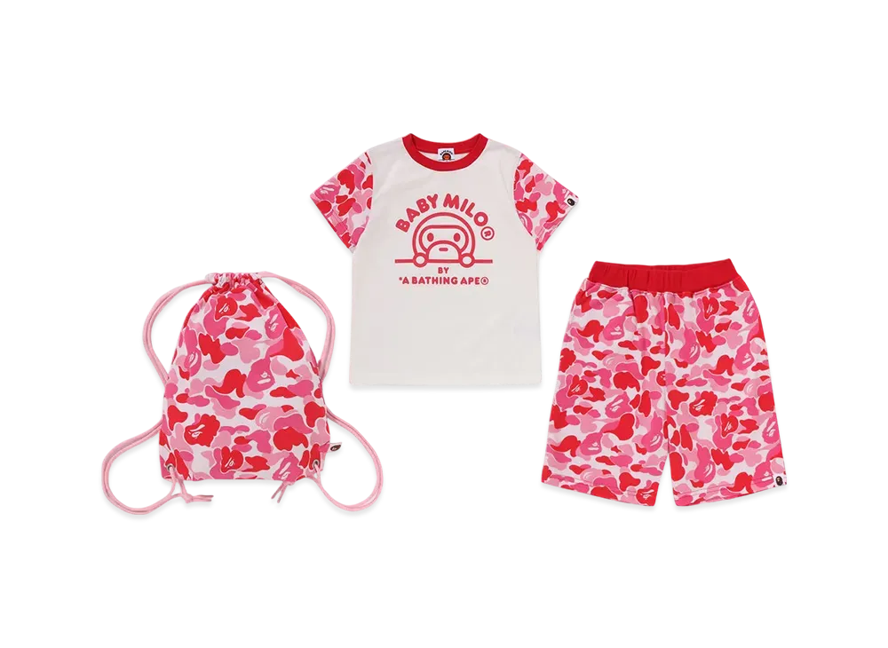 A BATHING APE ABC Camo Baby Milo Kids Gift Set "Pink"