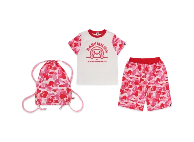 A BATHING APE ABC Camo Baby Milo Kids Gift Set "Pink"