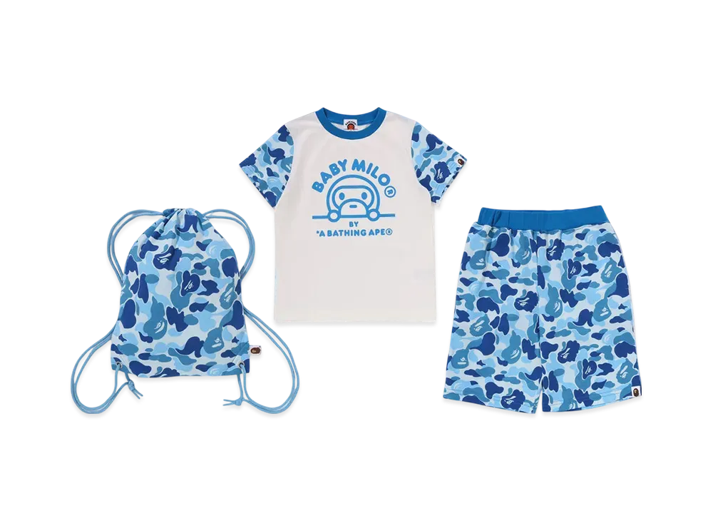 A BATHING APE ABC Camo Baby Milo Kids Gift Set "Blue"