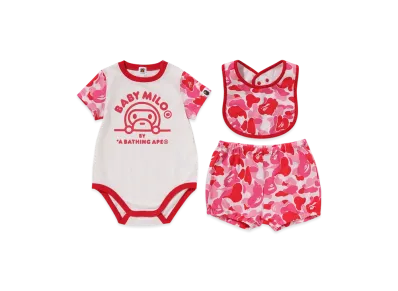 A BATHING APE ABC Camo Baby Milo Baby Gift Set "Pink"