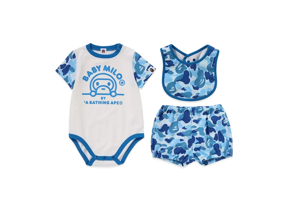 A BATHING APE ABC Camo Baby Milo Baby Gift Set "Blue"