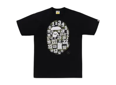 A BATHING APE 32ND Anniv. 1ST Camo Big Ape Head Tee "Black/Green"