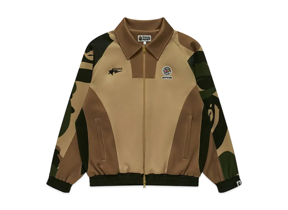 A BATHING APE Bape x Kidsuper Patchwork Track Jacket "Green"