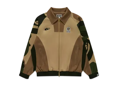 A BATHING APE Bape x Kidsuper Patchwork Track Jacket "Green"