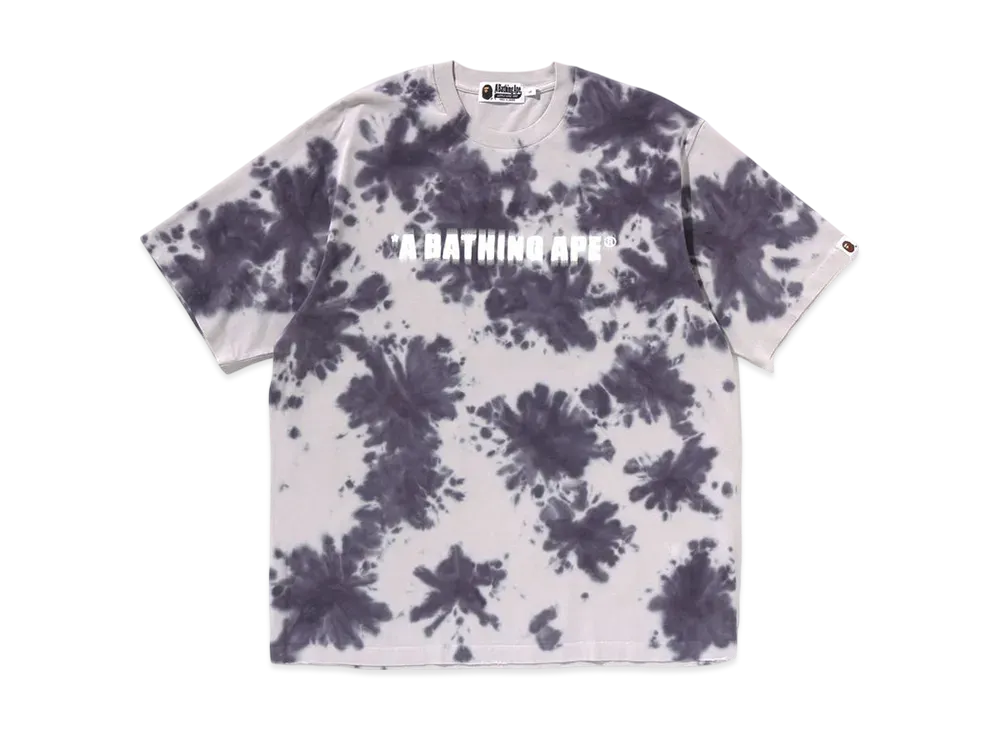 A BATHING APE Destroyed Bleach Logo Relaxed Fit Tee "Gray"