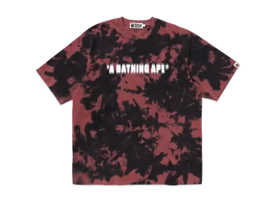 A BATHING APE Destroyed Bleach Logo Relaxed Fit Tee "Black"