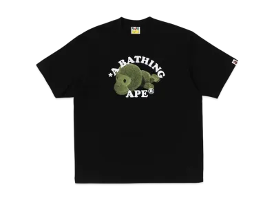 A BATHING APE Milo College Relaxed Fit Tee "Black"