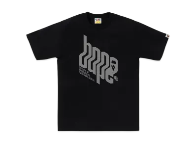 A BATHING APE Reflector Equipment Center Logo Tee "Black"